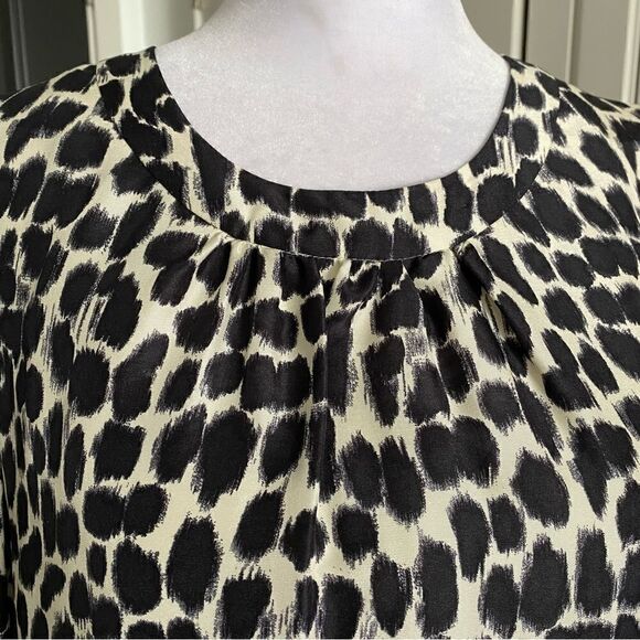 Kate Spade Dorothy Black and White Silk Shift Dress with Tie Waist Size 2 - Picture 4 of 12